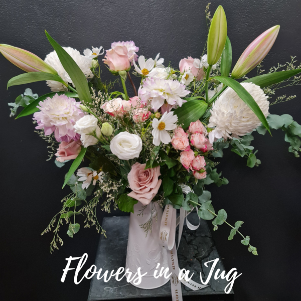 Flowers in A Jug | Pastel Blooms