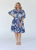 Rebecca Floral Stripes - Navy| Liv & Milly