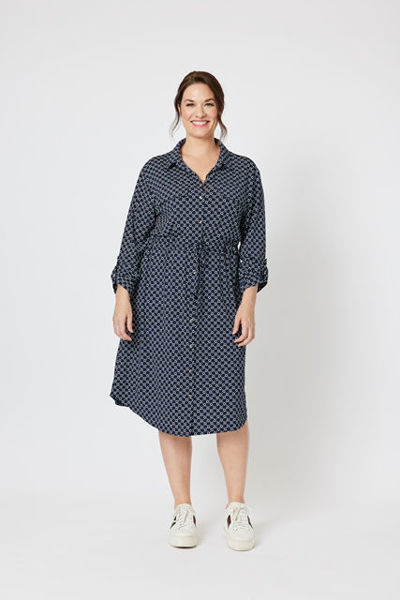 Alexa Dress - Navy | Threadz