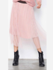 Velvet & Tulle Skirt - Peach  | Caju