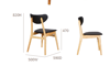 Falkland Chair | PU Back/Seat/Rubberwood Legs