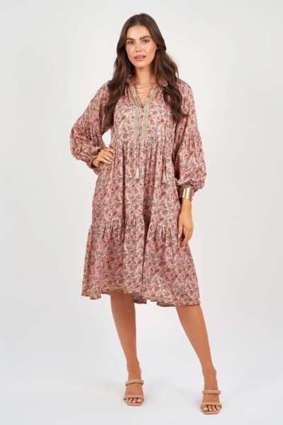 Molly Dress - Astor Print | Vintage Naudic