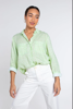 Boyfriend Linen Shirt  - Green Ditsy | The Hut