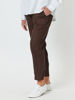 Jersy Waist Linen Pant - Chocolate  | Gordon Smith