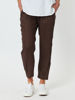 Jersy Waist Linen Pant - Chocolate  | Gordon Smith