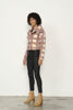 Plaid Jacket w/Large Collar - Pink | Caju