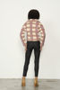 Plaid Jacket w/Large Collar - Pink | Caju