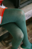 'Staple Green' Wool Tights | Tightology