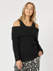 Charlotte Off The Shoulder Jumper - Black | Hammock & Vine