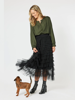 Carrie Tulle Layered Skirt - Black | Hammock & Vine