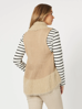 Fluffy Trim Knit Vest - Caramel | Threadz