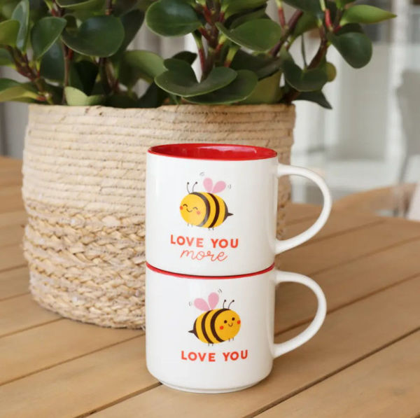 Love You More Mug Set | Set of 2