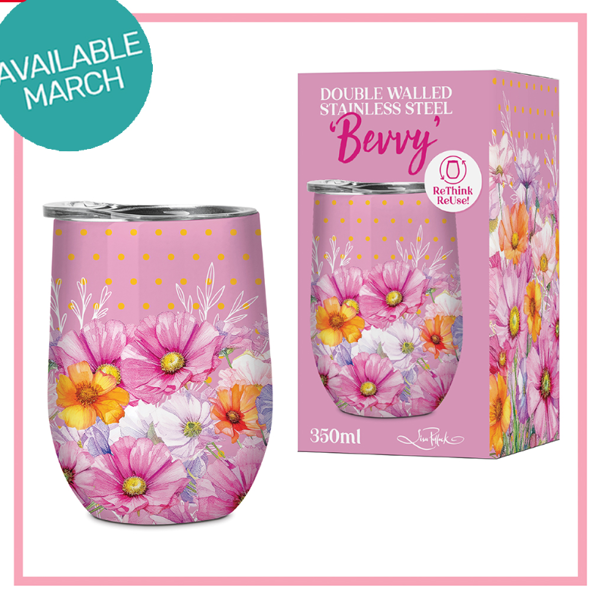 Bevvy Cup - Wistful Wildflowers | Lisa Pollock Art