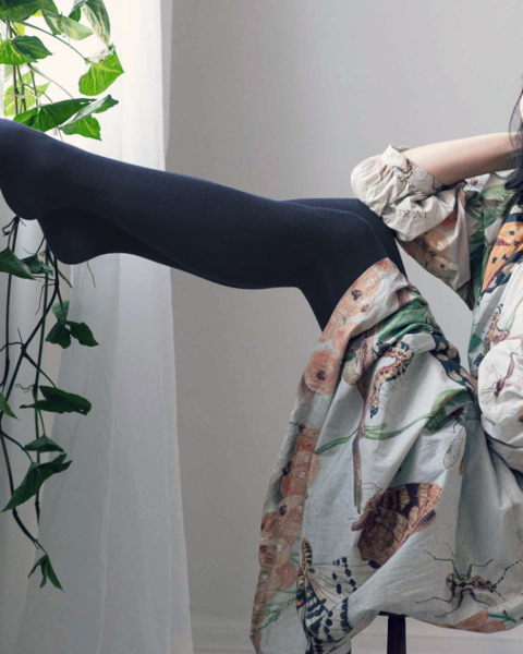 ‘Luxe Navy’ Wool Tights | Tightology