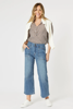 City Stripe Print Sheer Shirt - Chocolate/White | Gordon Smith