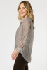 City Stripe Print Sheer Shirt - Chocolate/White | Gordon Smith