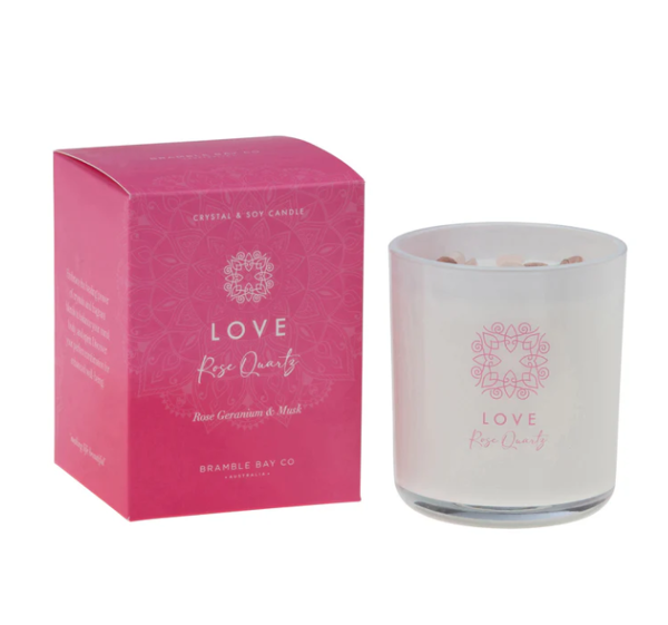 Crystal Boho Candle - Love | Bramble Bay Collection