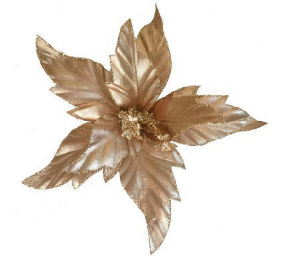 CLIP ON FABRIC PONSTTIA - COPPER | Christmas