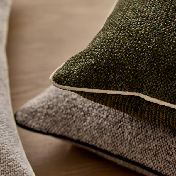 Casey Dark Green Textured Cushion | Madras Link