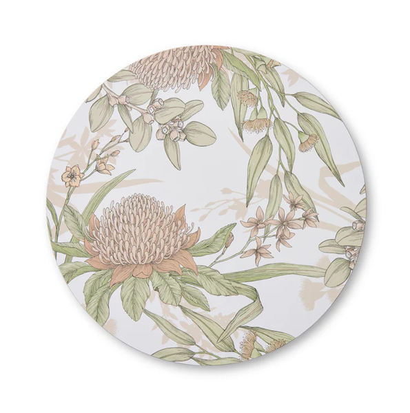 Glenelg Neutral Round Placemat Set 4 | Madras Link