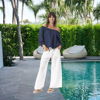 Linen Wide Leg Pant - White | Escape by QC