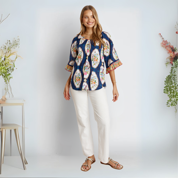 Imogen Top - Navy | Lula Life