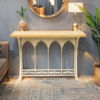 Martinique Console Table | Natural/Distressed White