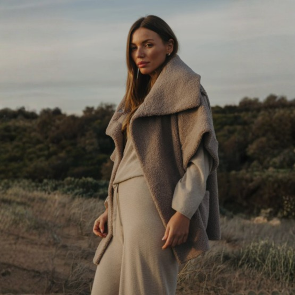 Sherpa Jacket Womens | Soft Double-Faced Fleece Topper | Cosy Layering Essential