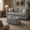 Kentucky Ottoman  Maudalay Slate