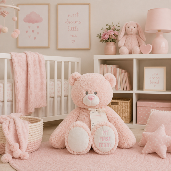 My First Teddy - Baby Pink 40cm  Demdaco