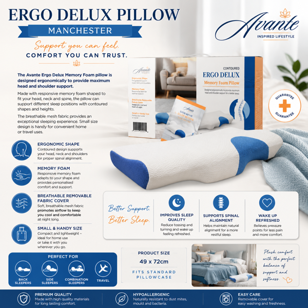 Ergo Delux Contour Pillow  Avante
