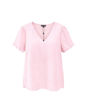 Lilly Scallop Hem Linen Top – Pale Pink  Gordon Smith
