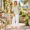 Short Sleeve Cowl Neck Top - Sage  Seesaw